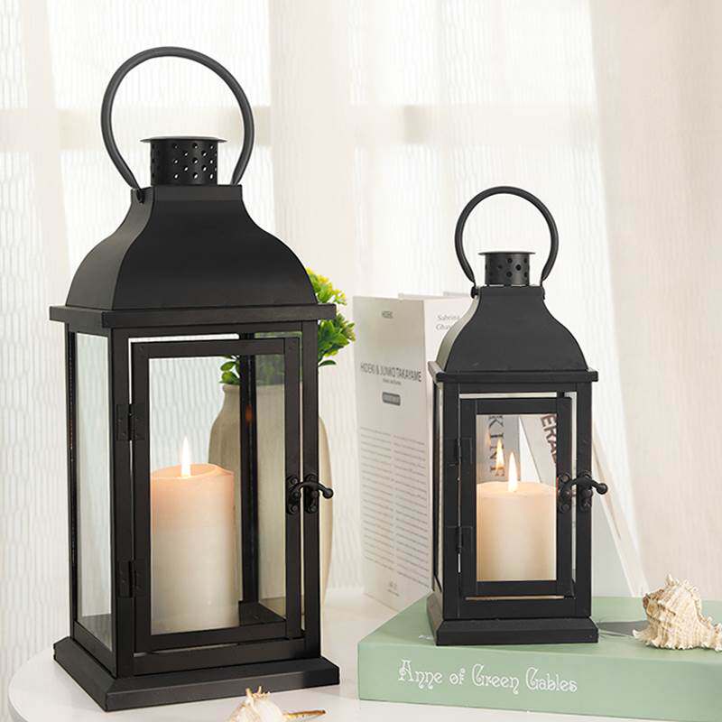 Eurostyle Retro Candle Holder Pendulum Pieces Iron Art Wind Light Decorations Shooting Props Soft Dress Windproof Horse Light Wedding Road Citation-Taobao