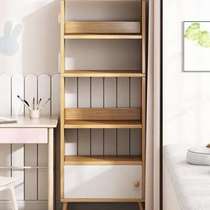 Bookshelf floor-standing storage rack living room small storage shelf bedroom household wall-mounted narrow slit storage cabinet simple