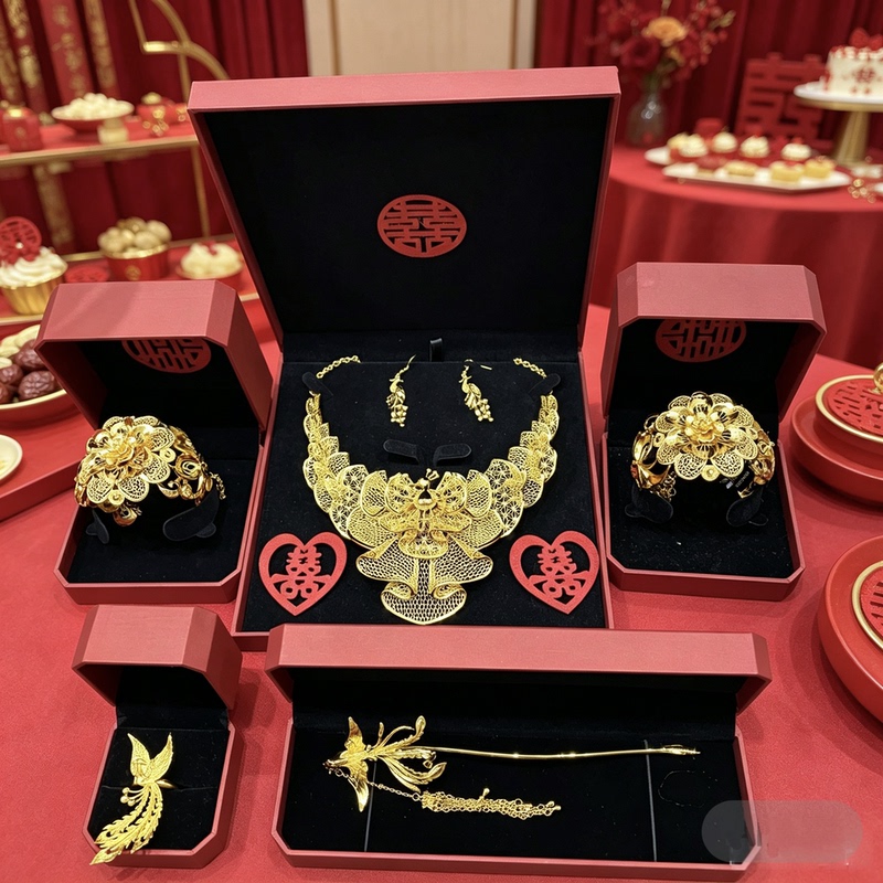 Elegant Table Setting, Metal Flower Necklace, Golden Branches and Leaves, Peony Flower, Artificial Bracelet, Phoenix and Peacock, Wedding Wear Elegant Table Setting, Metal Flower Necklace, Golden Branches and Leaves, Peony Flower, Artificial Bracelet, Phoenix and Peacock, Wedding Wear