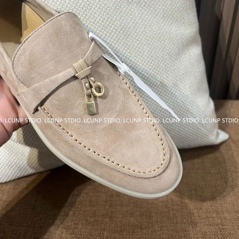 Lcunp Stdio Old Money Style Lp Loafers for Women with Tassel Pendant Casual Slip-On Summerwalk Shoes