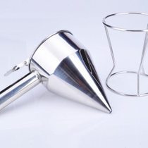 Stainless steel octopus funnel small meatball tool conical funnel for making cream cakes tip funnel with shelf