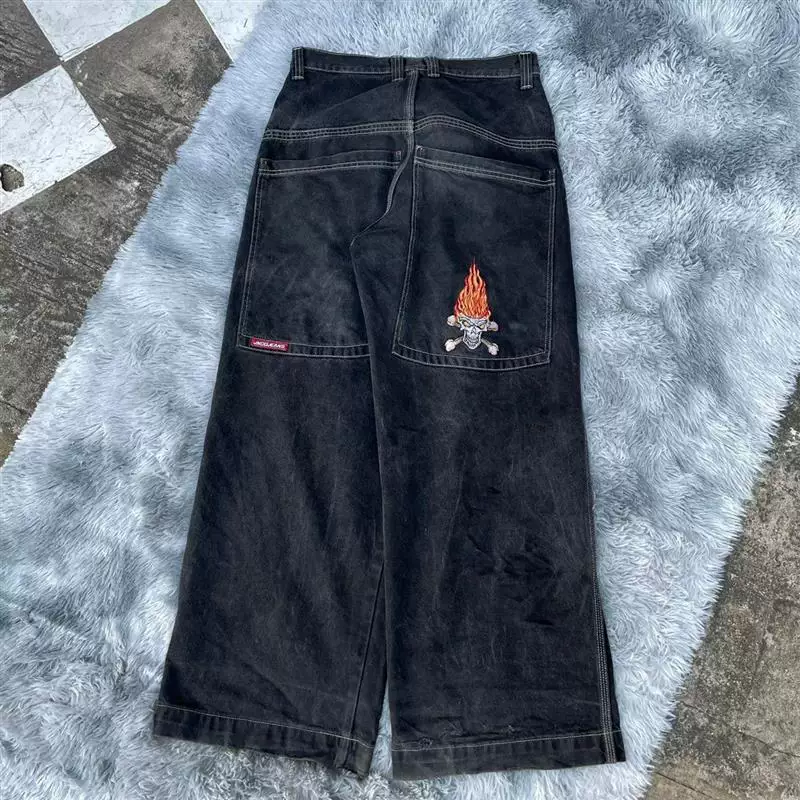 [Streetwear JNCO Jeans Y2k Hip Hop Cartoon Graphic Print Vint]
