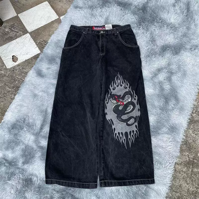 [Streetwear JNCO Jeans Y2k Hip Hop Cartoon Graphic Print Vint]