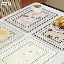 German FZY placemat waterproof and oil-proof silicone soft cushion light luxury high-grade anti-scalding and heat-insulating household non-slip table mat