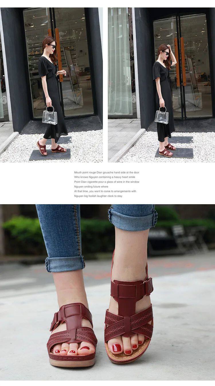 Мода снега сапоги 2023 summer women wedge sandals premium orthopedic open toe OTHER