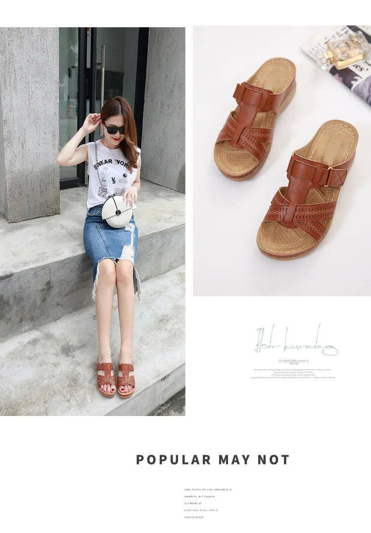 Мода снега сапоги 2023 summer women wedge sandals premium orthopedic open toe OTHER