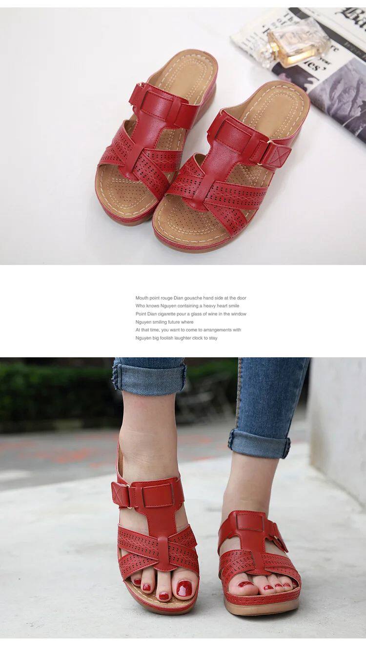 Мода снега сапоги 2023 summer women wedge sandals premium orthopedic open toe OTHER