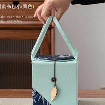 Shake Sound New Handmade Embroidered Cloth Bag Tea Packaging Box Empty Dried Fruit Ornament Containing Box Ceramic Jar Gift Box Custom