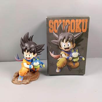 Dragon Ball Gk Childhood Goku and Puer's Little Minions Figure Boys' Peripheral Birthday Gift Car Desktop Ornament