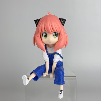 Spy X Family Overalls Pink Girl Anya Figure Model Creative Car Decoration Ornament Gift for Women