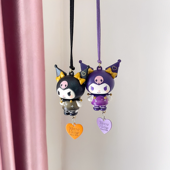 Authentic Sanrio Car Pendant Cartoon Kuromi Sparkling Star Car Decoration Birthday Gift for Girls