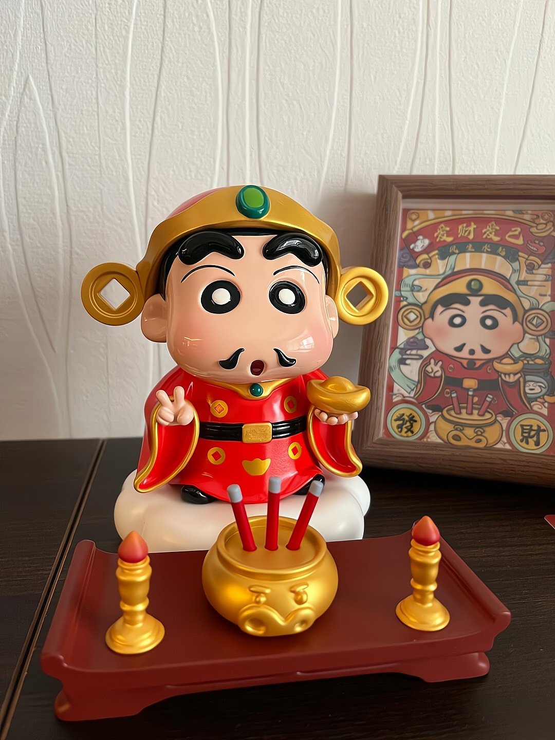 God of Wealth Figurine Desktop Ornament, Good Meaning for the New Year, God of Wealth Arrives, Creative Peripheral Model Doll, Birthday Gift for Men and Women