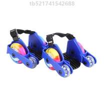 Wheel heelys learning luminous PU starry sky roller skating childrens roller skates auxiliary wind and fire belt four-wheel skates light wheel