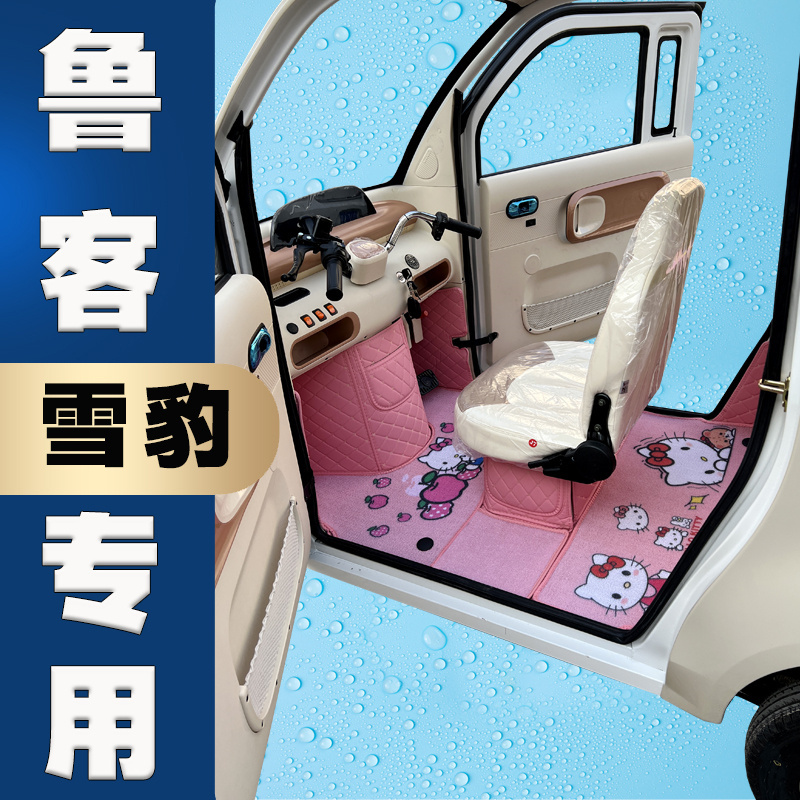 Cartoon-Patterned Electric Tricycle for Women, Eco-Friendly, Fully Enclosed Electric Vehicle Foot Mat