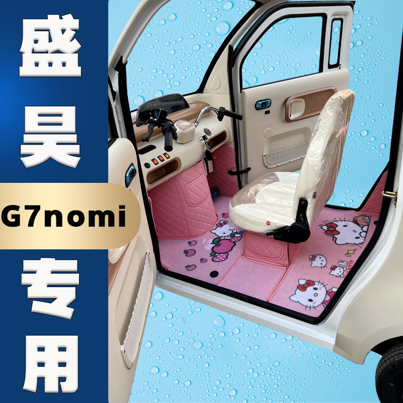 Shenghao G7Nomi Special Cartoon Pattern Electric Tricycle for Women, Eco-Friendly Fully Enclosed Electric Vehicle Floor Mats