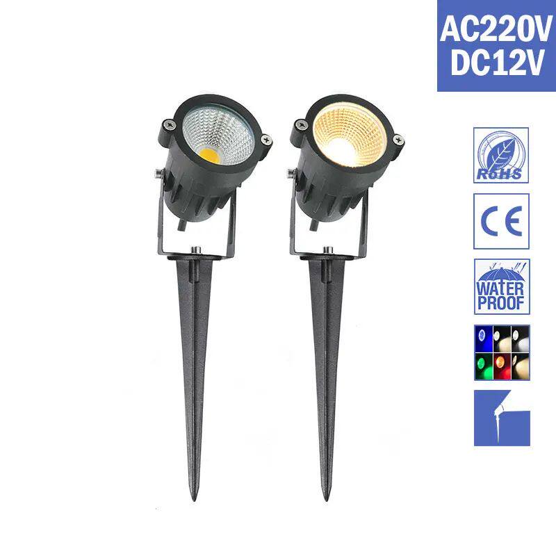 1pc LED Floodlight 5W 7W 10W 12W Garden Light Waterproof Spi