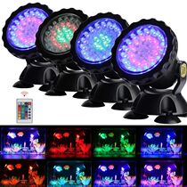 36 LED RGB Submersible Pond Spotlight Remote Control Garden