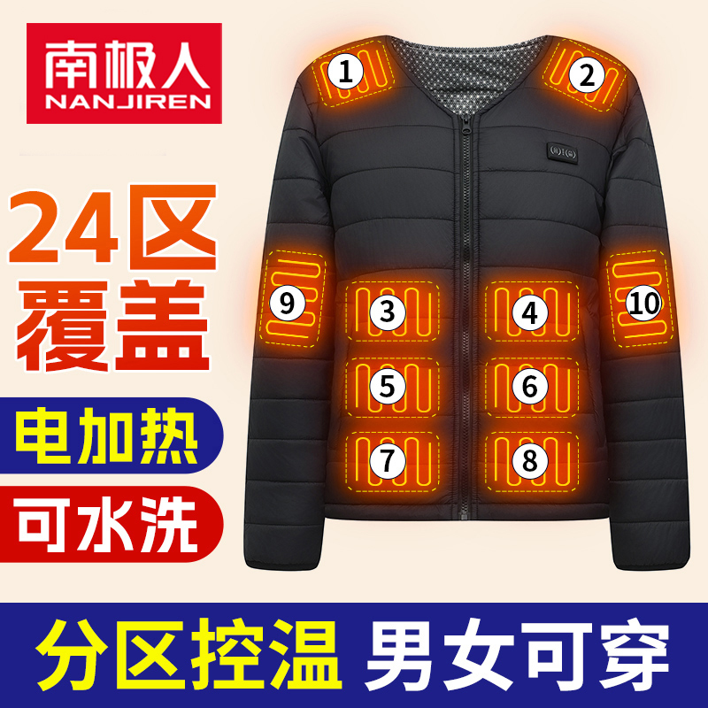 Nanjiren Smart Electric Heated Cotton Jacket for Men, Rechargeable Heated Vest, Thermal Cold-Proof Cotton Coat, Outdoor Jacket for Cycling, Women's Version
