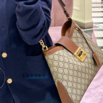 French direct delivery GUCCI Gucci Padlock series GG medium shoulder bag underarm bag for women