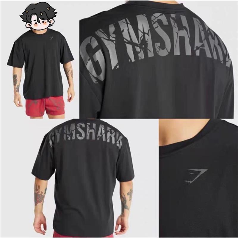 American-Style Muscular Men's Street Fitness Gym Sports Short-Sleeved Men's T-Shirt Chris Training Strength Loose Large Size Clothing