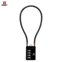 RESET motorcycle helmet lock password padlock backpack lock shear-resistant extended wire rope lock bold version 5