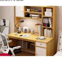 Student study table desk bookshelf integrated table with bookcase combination home desktop computer desk bedroom student study