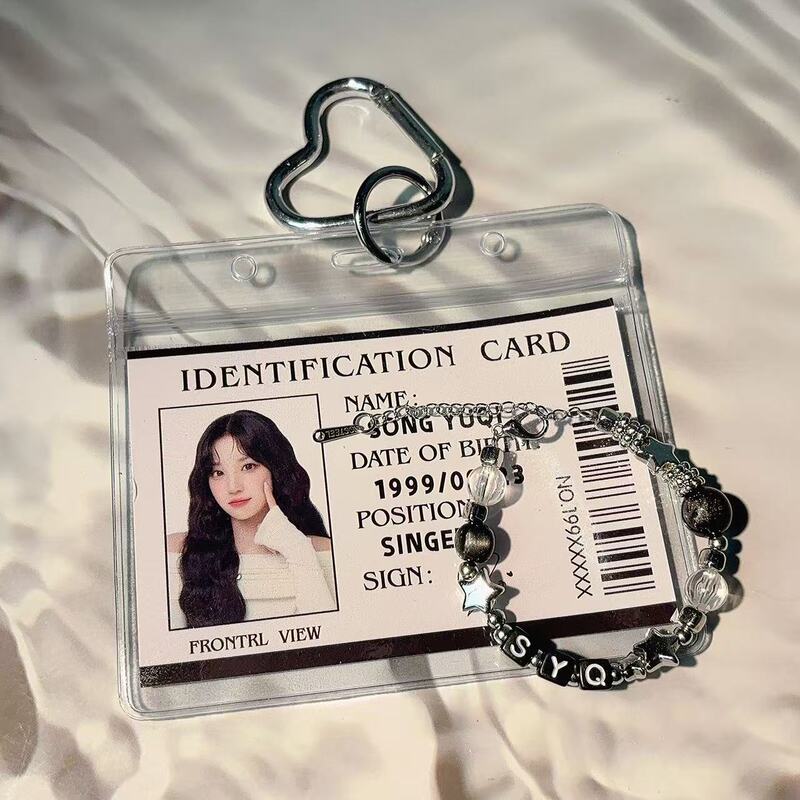 Celebrity Collection Id Card Pendant Bracelet Song Yuqi Fourth Generation Support Letter Versatile Creative Small Gift Accessory Bracelet Celebrity Collection Id Card Pendant Bracelet Song Yuqi Fourth Generation Support Letter Versatile Creative Small Gift Accessory Bracelet