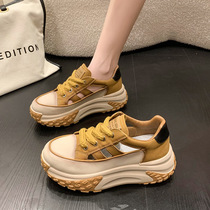 Sports sandals for women 2024 summer new style hollow breathable hole shoes versatile thick sole inner heightening dad sandals