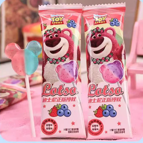 Disney Strawberry Beerlin Barbone Lollipop Cartoon Cartk Candy Candy Small Candy Setlement Kids Festival Gifts