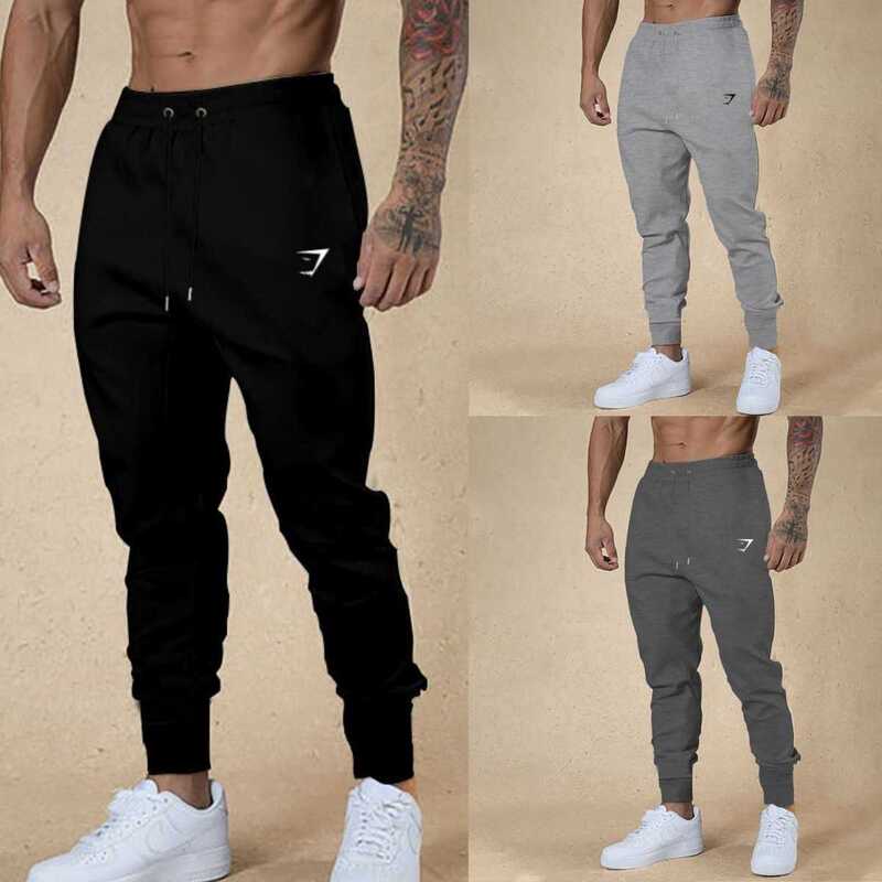Gymshark American-Style Trendy Fitness Sports Pants for Men, Versatile Loose Casual Training Jogger Pants Tk