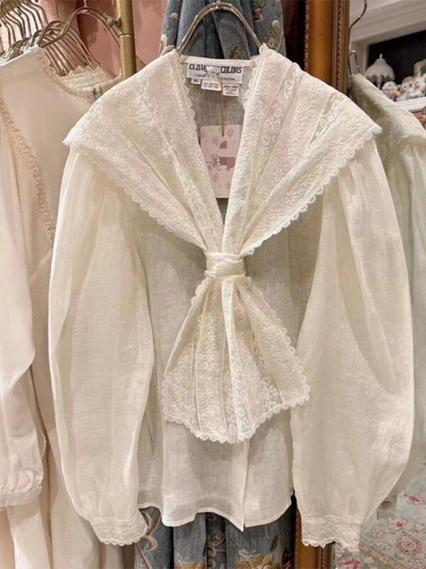 Big Brand Clearance, High-End Tops, Unique and Beautiful Blouses, This Year's Popular Vintage Lace Shirts for Women