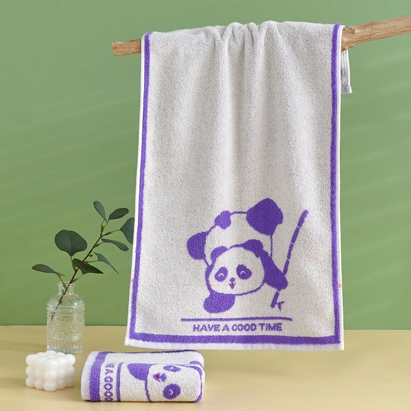 Cloud-Like Soft High-End Cartoon Panda Towel 100% Pure Cotton Student Dormitory Children's Adult Face Towel Bath Towel Cloud-Like Soft High-End Cartoon Panda Towel 100% Pure Cotton Student Dormitory Children's Adult Face Towel Bath Towel