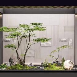 Classy Artificial Maple Tree Horse Drunk Wood Indoor Fake Tree Green Planting Landscape Decoration Large Banyan Minimalist Window Green Planting