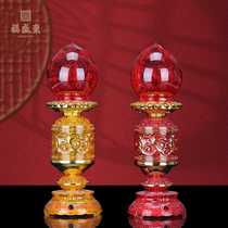 Fushengdong provides new auspicious cloud wave lamp crystal everlasting lamp community lamp household Buddha front shrine for lamp ancestral hall