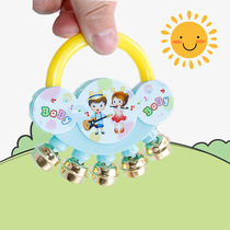 Newborn baby grasping cartoon baby hand grasping bell soothing toy metal crisp bell sound five-finger hand rattle