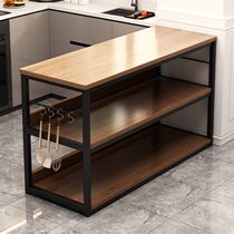 Xinjiang kitchen rack floor-standing multi-layer vegetable cutting table household multi-functional storage rack oven microwave cabinet