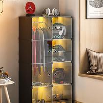 Helmet storage rack motorcycle hat storage cabinet home storage box helmet clothing hook rack floor storage