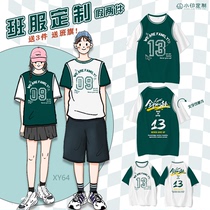 Fake two-piece class uniform custom T-shirt junior high school elementary school sports meeting graduation short-sleeved uniform set custom DIY