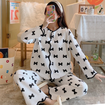 Thou art Chunying yue zi fu spring and autumn kong qi mian postpartum cotton breastfeeding pajamas 11 yue fen 12 winter maternity pregnant women tracksuit
