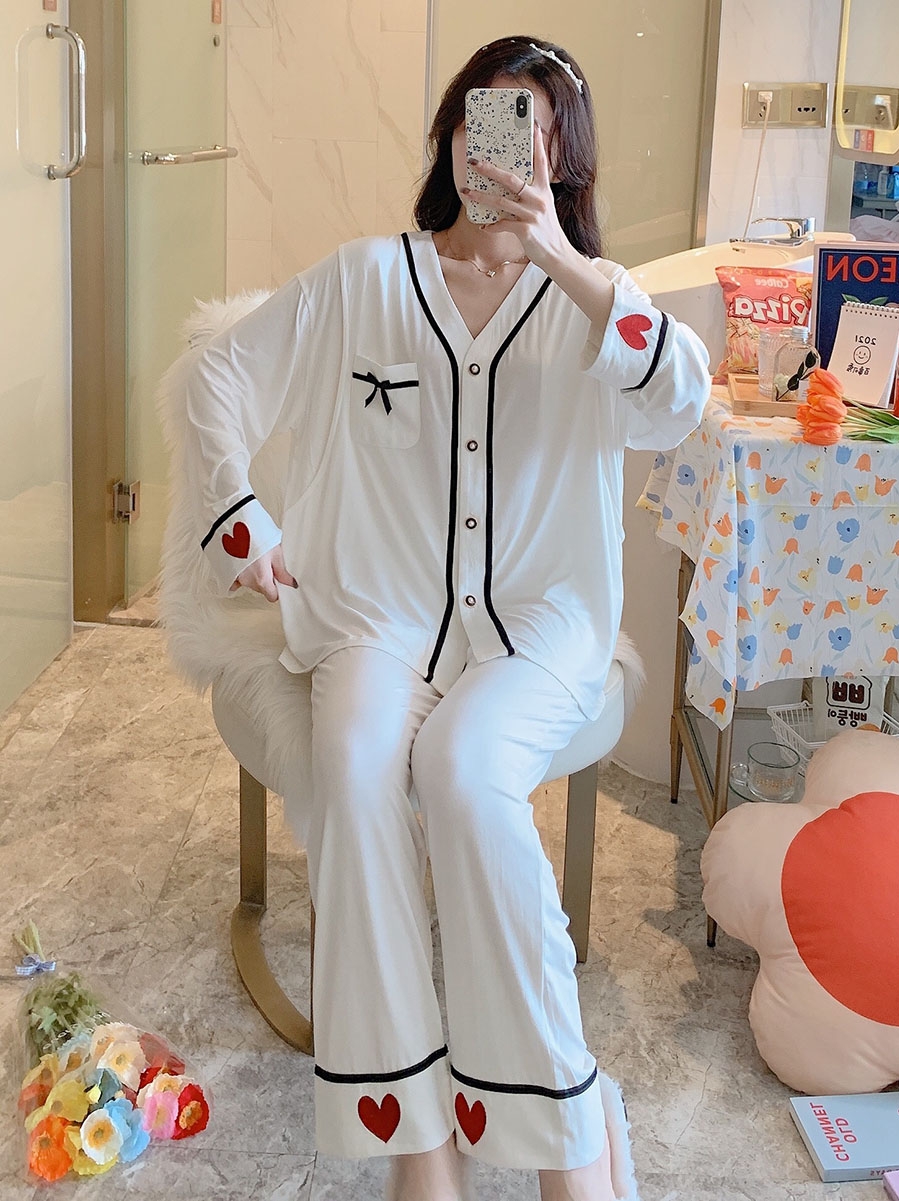 Monthly clothing Summer thin section postpartum Modal nursing home clothing September 8 spring and autumn 6 live discharge pregnant women pajamas 7