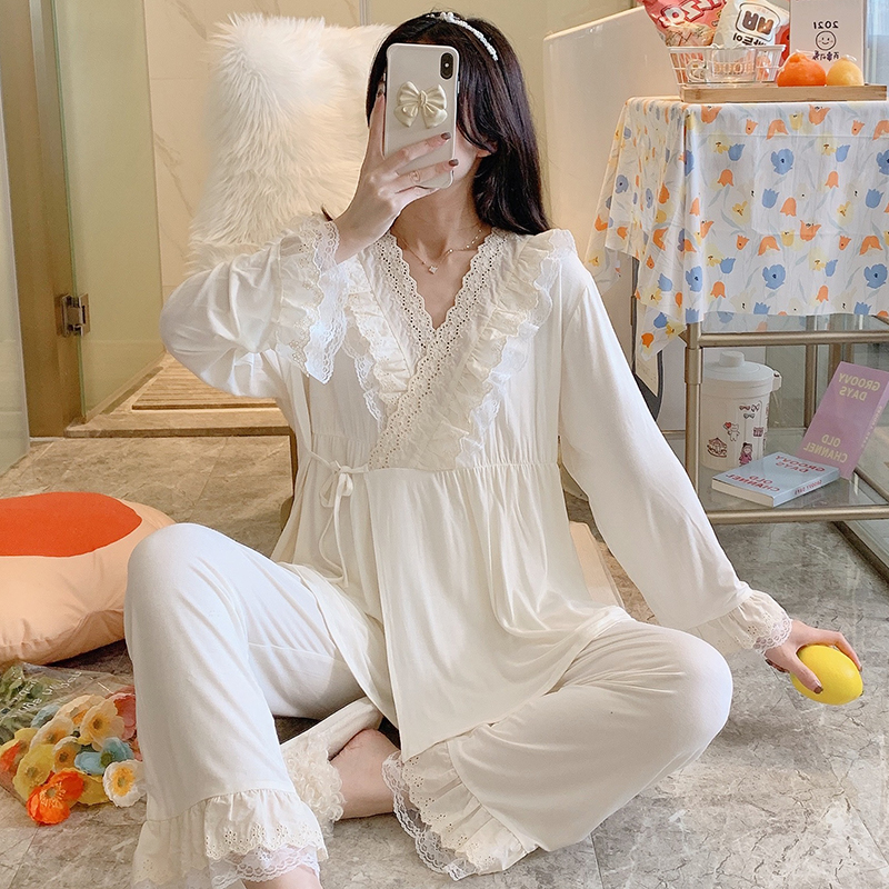 Princess Modale Moon Subserved Xia's Postnatal Breastfeeding Home May 6 Spring and autumn pregnant women's pyjamas
