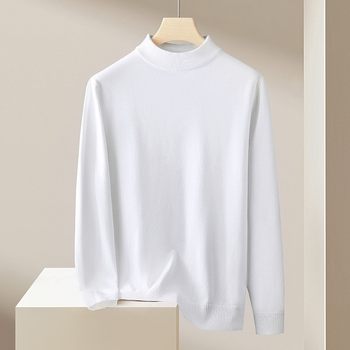 Autumn and winter half turtleneck thickened sweater for men, high-end anti-pilling and warm solid color knitted sweater aa34 Autumn and winter half turtleneck thickened sweater for men, high-end anti-pilling and warm solid color knitted sweater aa34
