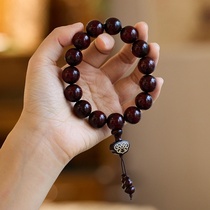 Small leaf red sandalwood bracelets for men and women Buddha beads good luck beads original sandalwood natural Indian old material Venus literary toy accessories hand