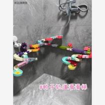 Bathroom track toys for children bathing and playing in the water ducks and suckers assembling rotating toys for boys and girls