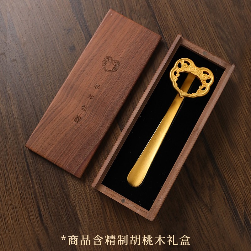Feitian Moutai Bottle Opener, Special Opener for Liquor, 24K Gold-Plated Ruyi Wine Opener, Gift Box Set