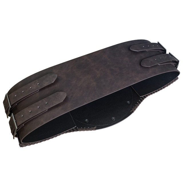 Medieval Color-Washed Double-Snake Round Waist Belt Knight Gear Nordic Viking Style Retro Cosplay Prop