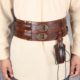 Knight Belt Medieval Retro Waist Belt Waist Bag Viking Style Embossed Wide Leather Belt Cosplay