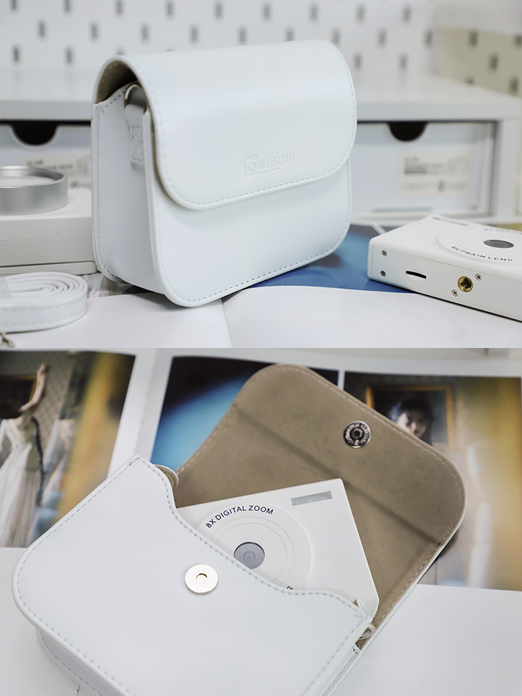 Mutrain Digital Camera Bag Is Suitable for M10 T10 Universal Cross-Body Shoulder Bag Storage Bag, Simple Pure White