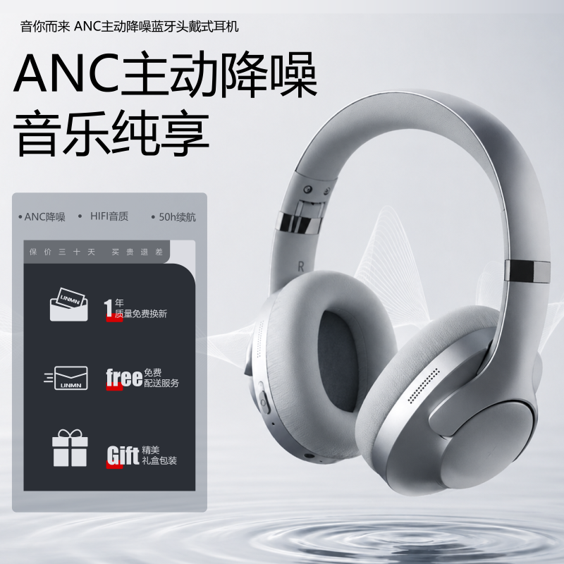Unmn Berlin Sound Anc Active Noise-Cancelling Bluetooth Headphones, Over-Ear, Ultra-Long Battery Life, High-Quality Sound, Wireless Unmn Berlin Sound Anc Active Noise-Cancelling Bluetooth Headphones, Over-Ear, Ultra-Long Battery Life, High-Quality Sound, Wireless