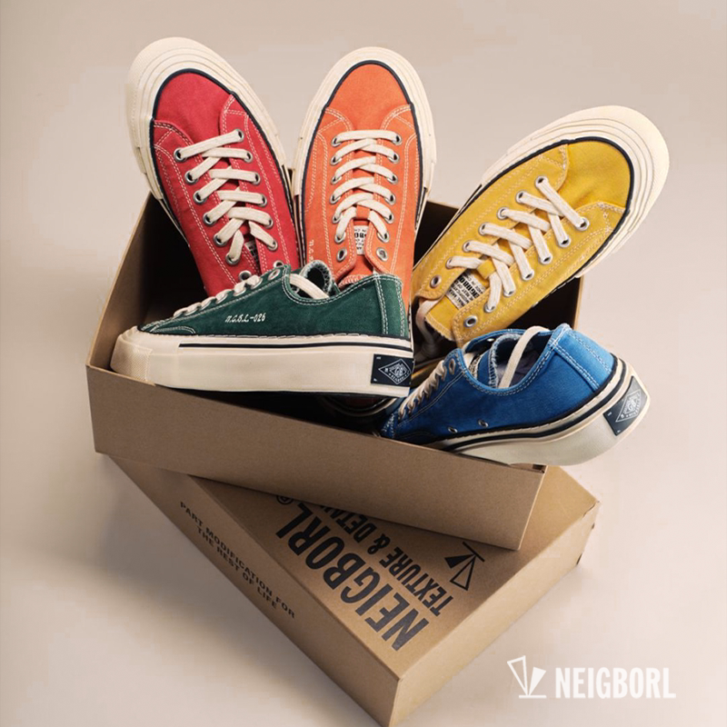 [Iced Watermelon] Neigborl Uncle Zhao's Japanese Retro Thick-Soled High-Low Canvas Vulcanized Shoes with a High-End Feel